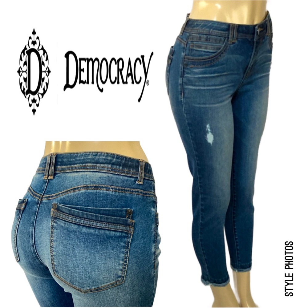 Democracy Tummy Control Distressed Frayed Ankle Skimmer (4) - Picture 14 of 15
